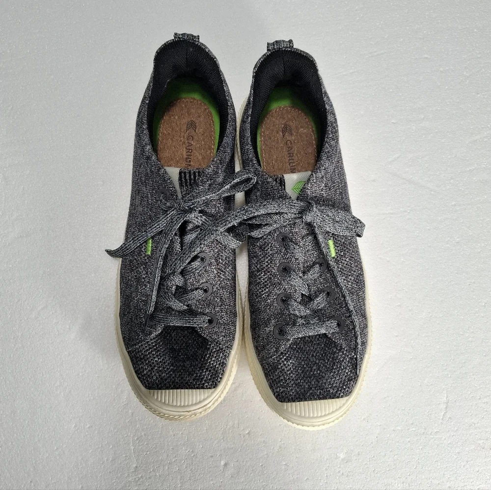 Cariuma IBI Casual Sneakers Gray Knit Low Top Size 8.5 Mens